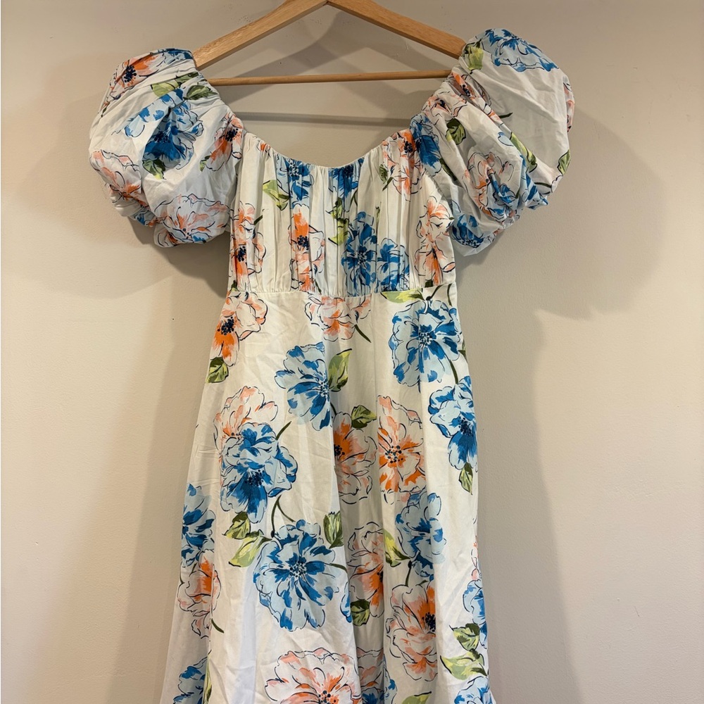 Abercrombie & Fitch Floral Puff Sleeve Mini Dress - Picture 4 of 4